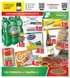 Volantino Gesad Supermercati Pagina 16: Claudia Efferv. Naturale €1,49, RECLA SPECK A.ADIGE IGP GRAN FETTA €1,69