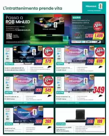 Volantino Trony Pagina 11: Hisense Smart TV QLED 50" 4K Hi-QLED Colour €349,00, Hisense Smart TV ULED MiniLED 55" 4K €579,00
