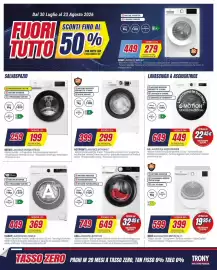 Volantino Trony Pagina 4: Beko Asciugatrice BMT491WI_IT €399,00, HOTPOINT LAVATRICE NF746WK IT €299,00