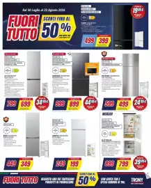 Volantino Trony Pagina 5: SAMSUNG FRIGORIFERO RB50DG601EB1 €899,00, LG FRIGORIFERO GBBS726CPY €699,00