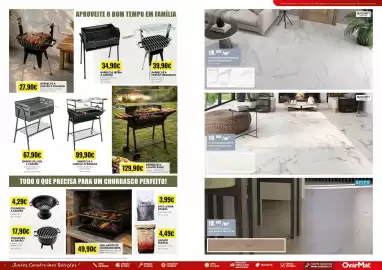 Folheto OvarMat Página 4: Barbecue a carvão paris €129,90, CarbriCa lenha / aparas €3,99