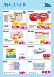 Volantino Universo Bimbo Pagina 21: Huggies cofanetto primi giorni €15,99, Salviettine Pure Huggies €14,28