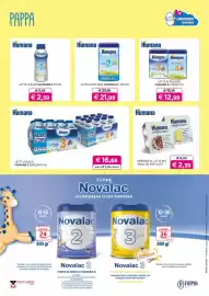 Volantino Universo Bimbo Pagina 22: Humana NaturCare Merende al latte bio €2,39, Latte liquido Humana 3 o 4 €16,68