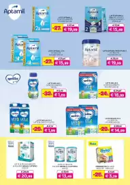 Volantino Universo Bimbo Pagina 25: Latte Aptamil Profutura 3 €19,99, Latte Mellin 3 e 4 di crescita €14,99