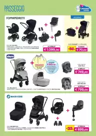 Volantino Universo Bimbo Pagina 3: Borsa Elegant + Coprigambe €70,00, Maxi-Cosi Trio Oxford Plus €899,00