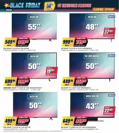 Volantino Trony Pagina 13: TCL SMART TV QLED 55" UHD 55P79K €349,95, SAMSUNG SMART TV QLED 50" UHD €399,95