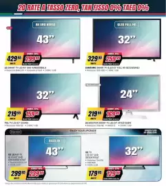 Volantino Trony Pagina 14: SAMSUNG SMART TV QLED 32" FULL HD €259,95, LG SMART TV LED 43" UHD 43NU850B6LA €299,95