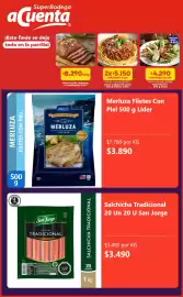 Catálogo Super Bodega a Cuenta Página 5: Merluza filetes con piel lider €3.890,00, San jorge salchicha tradicional €3.490,00