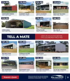 Wide Span Sheds catalogue Page 3