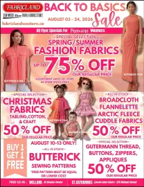 Fabricland flyer Page 1