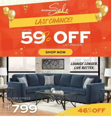 Slumberland Furniture (valid until 18-08)