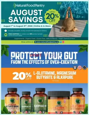 Natural Food Pantry flyer (valid until 31-08)