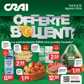 Volantino Crai Pagina 1: Arborea Latte Uht Parzialmente Scremato €0,89, Algida Gelato Carte D'or €2,99