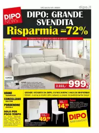 Volantino Dipo Arredamenti Pagina 1: Divano kawoo €999,00, Comò kawoo €49,99