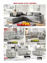 Volantino Dipo Arredamenti Pagina 4: Furore Divano angolare €1,20, TREND factory Divano angolare €1.299,00