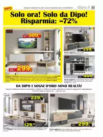 Volantino Dipo Arredamenti Pagina 7: COMODINO KAWOO €229,99, Parete soggiorno €299,99
