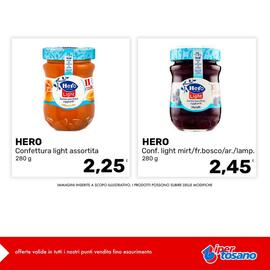 Volantino Iper Tosano settimana 32 Pagina 6: Hero Confettura light €2,25, Hero Conf. light mirt/fr.bosco/ar./lamp. €2,45