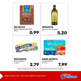 Volantino Iper Tosano settimana 32 Pagina 1: DESANTIS Olio evo San Giovanni €5,20, NOSTROMO Tonno leggero €2,79