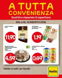 Volantino Hardis Pagina 1: Grana Padano Zarpellon €11,90, GELATO D'ITALIA TORTA GELATO PANNA CIOCCOLATO €4,59
