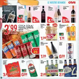 Volantino Crai Pagina 10: Bibite Sanpellegrino €1,39, Vino Cardilla Grillo Sicilia Doc/Rosé €4,79