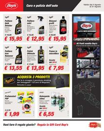 Volantino Bep's Pagina 12: Meguiars Pulitore vetri €12,95, Meguiars Ultimate Compound €15,95