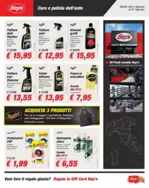 Volantino Bep's Pagina 12: Meguiars Pulitore vetri €12,95, Meguiars Ultimate Compound €15,95