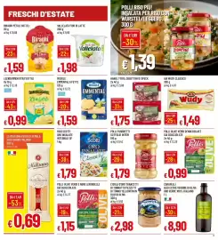 Volantino Galassia Pagina 3: Meggle Emmenthal €1,59, HANDL TYROL CUBETTINI DI SPECK €1,75