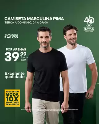 Lojas Havan (válido até 9-08)