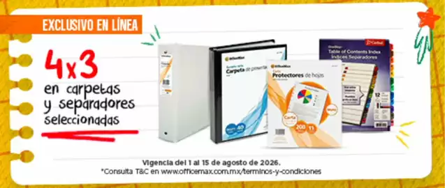 Catálogo OfficeMax Página 4: Officemax carpeta de presentación