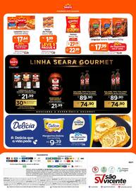 Catálogo Supermercados São Vicente Página 2: Margarina Delícia Com Sal €9,39, Linguiça Seara Sabores €17,99
