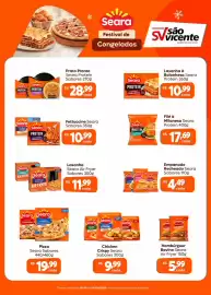 Catálogo Supermercados São Vicente Página 1: Chicken Crispy Seara €9,99, Pizza Seara Sabores €19,99