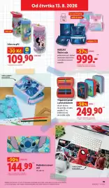 Lidl leták Strana 19: Podložka na psací stůl €144,99, Třípatrový penál s příslušenstvím €249,90