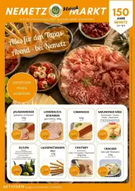 Nemetz Markt Flugblatt Seite 1: Laugenstangen Salz €2,19, Käsemacher Chutney €3,99