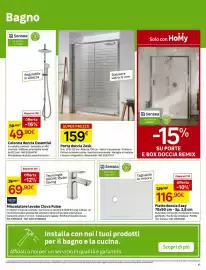 Volantino Leroy Merlin Pagina 17: Porta doccia Zesk €159,00, Miscelatore lavabo Clova Pulse GROHE €69,90