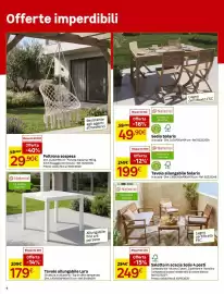 Volantino Leroy Merlin Pagina 6: Salotto in acacia Solis 4 posti €249,00, Tavolo allungabile Lyra €179,00