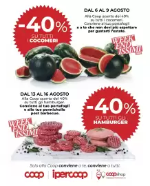 Volantino Coop Pagina 3: Cocomeri, Su tutti gli hamburger