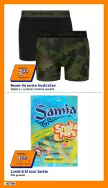 Volantino Action settimana 32 Pagina 12: Boxer da uomo Australian €3,99, Lombrichi sour Samia €1,69