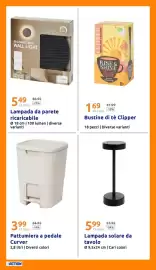 Volantino Action settimana 32 Pagina 28: Lampada da parete ricaricabile €5,49, Pattumiera a pedale Curver €3,99