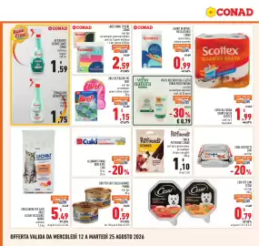 Volantino Conad Pagina 18: CARTA DA CUCINA QUANTO BASTA SCOTTEX €1,99, LINEA PANNI, SPUGNE CONAD €2,59