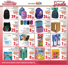 Volantino Conad Pagina 20: PENNE IN PLASTICA RICICLATA €0,90, PORTATUTTO PASTEL MONOCROMO €12,90