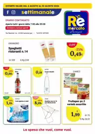 Volantino Re Mercato Lucrezia settimana 32 Pagina 2: ICHNUSA Birra €0,99, STAR Stendino star mt 18 €8,99