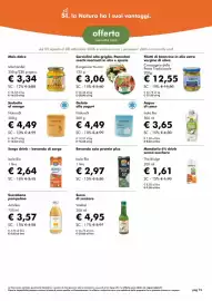 Volantino NaturaSì Pagina 15: Machandel Mais dolce €3,34, Acqua di cocco Isola Bio €3,65