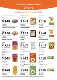 Volantino NaturaSì Pagina 29: Tempeh marinato Cambiasol €4,18, Mini burger agli spinaci piselli e avena NaturaSi €3,58