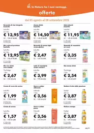 Volantino NaturaSì Pagina 33: Succo e polpa albicocca NaturaSi €3,56, Latte di mandorla senza zuccheri Isola Bio €3,99
