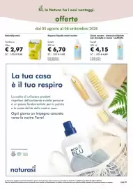Volantino NaturaSì Pagina 45: Salvaslip stesi Fiordiluna €2,97, Sapone liquido mani neutro Sonett €6,70