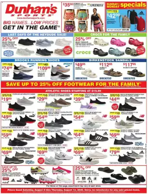 Dunham's Sports weekly ad