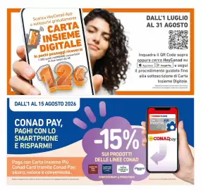 Volantino Conad Superstore settimana 32 Pagina 8: Carta Insieme Digitale €12,00
