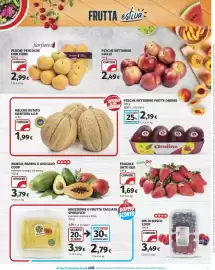 Volantino Coop Superstore Pagina 11: Pesche percoche Fior Fiore €2,99, Fragole Orto Qui €1,69