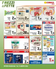 Volantino Conad City settimana 32 Pagina 2: Gelato affogato Carte d'Or €3,49, Bastoncini di merluzzo capitán findus €3,29