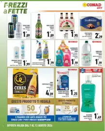 Volantino Conad City settimana 32 Pagina 4: Sgrassatore Ace universale €1,79, Candeggina profumata Conad €1,19